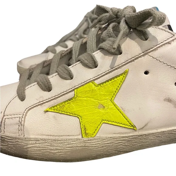 Golden Goose Superstar Sneaker White Yellow Flo Turquoise